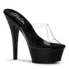 Pleaser - KISS201 Mules à talons - Chaussures de pole dance - Noir/Transparent Product image